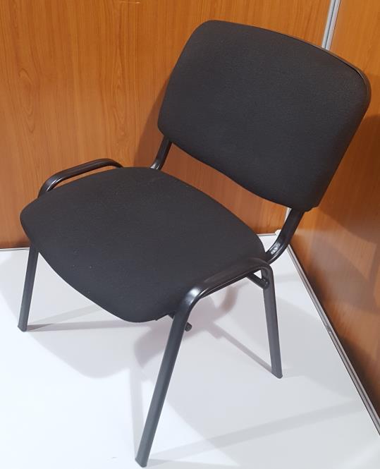 Stol črn – oblazinjen 02