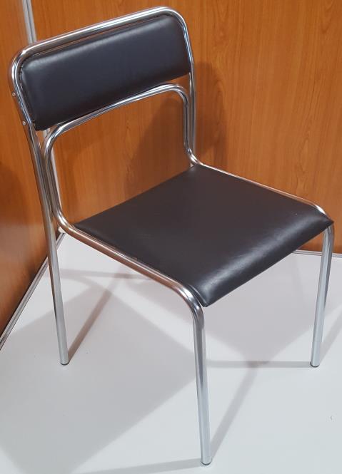 Stol črn – usnje 01